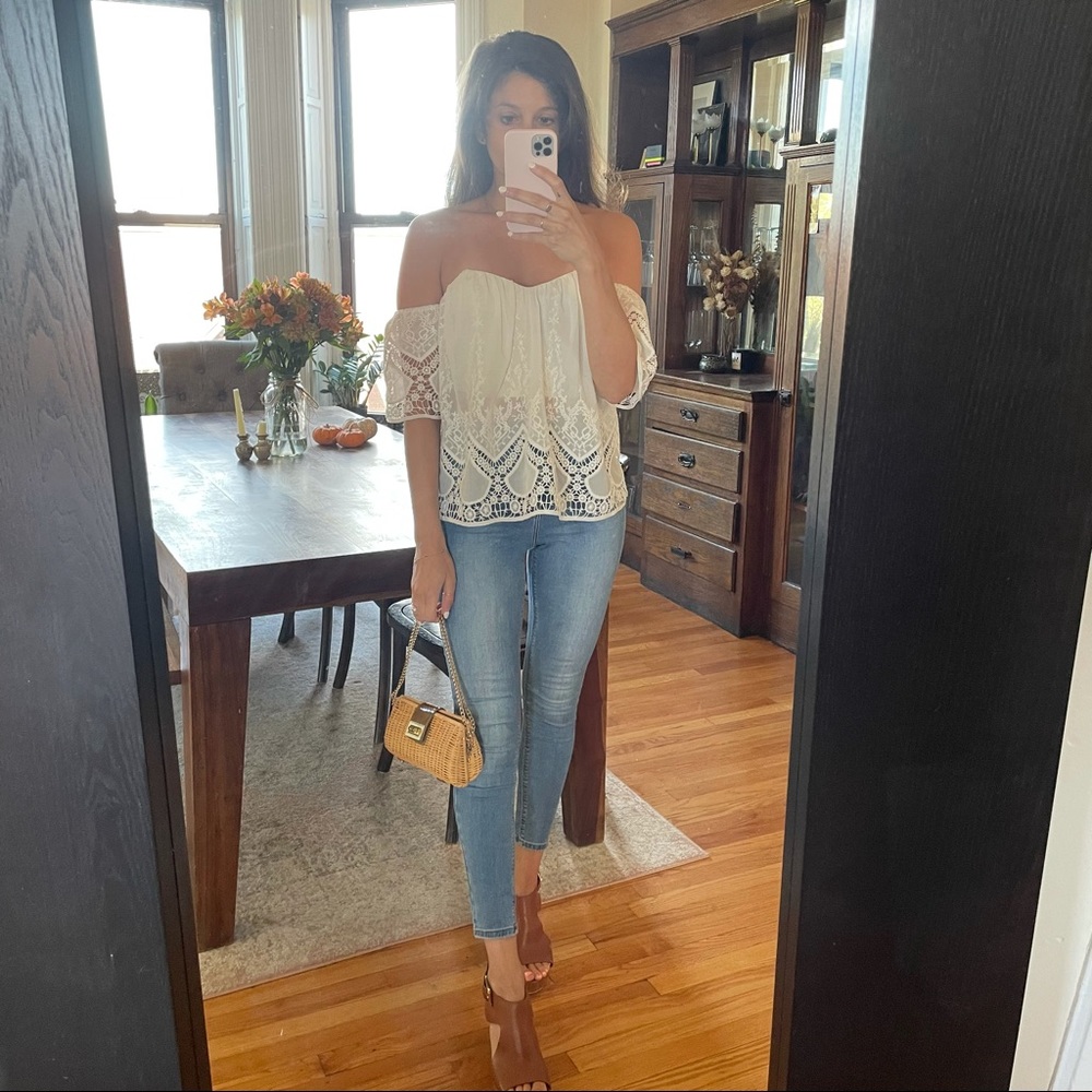 Gorgeous Off the Shoulder White Blouse